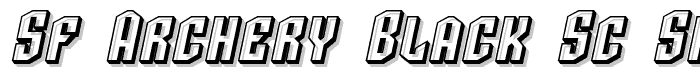 SF Archery Black SC Shaded Oblique font